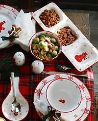 Euro Ceramica Winterfest 3-Part Divided Dish