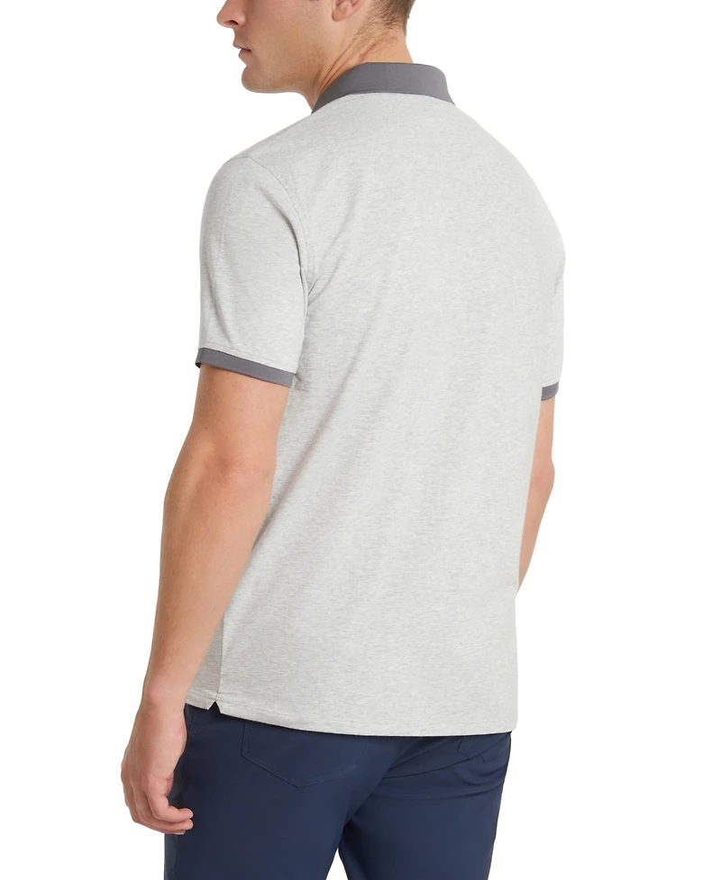 Kenneth Cole Men's Solid Button Placket Polo Shirt