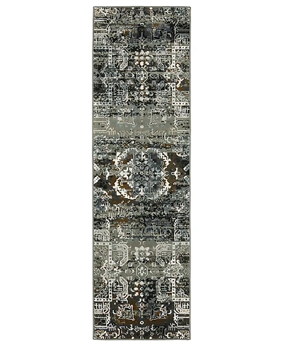 Oriental Weavers Gemini 2060V 2'3" x 7'6" Runner Area Rug