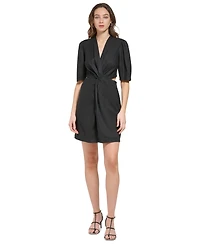 Dkny Women's Short-Sleeve Cutout Twist Dress