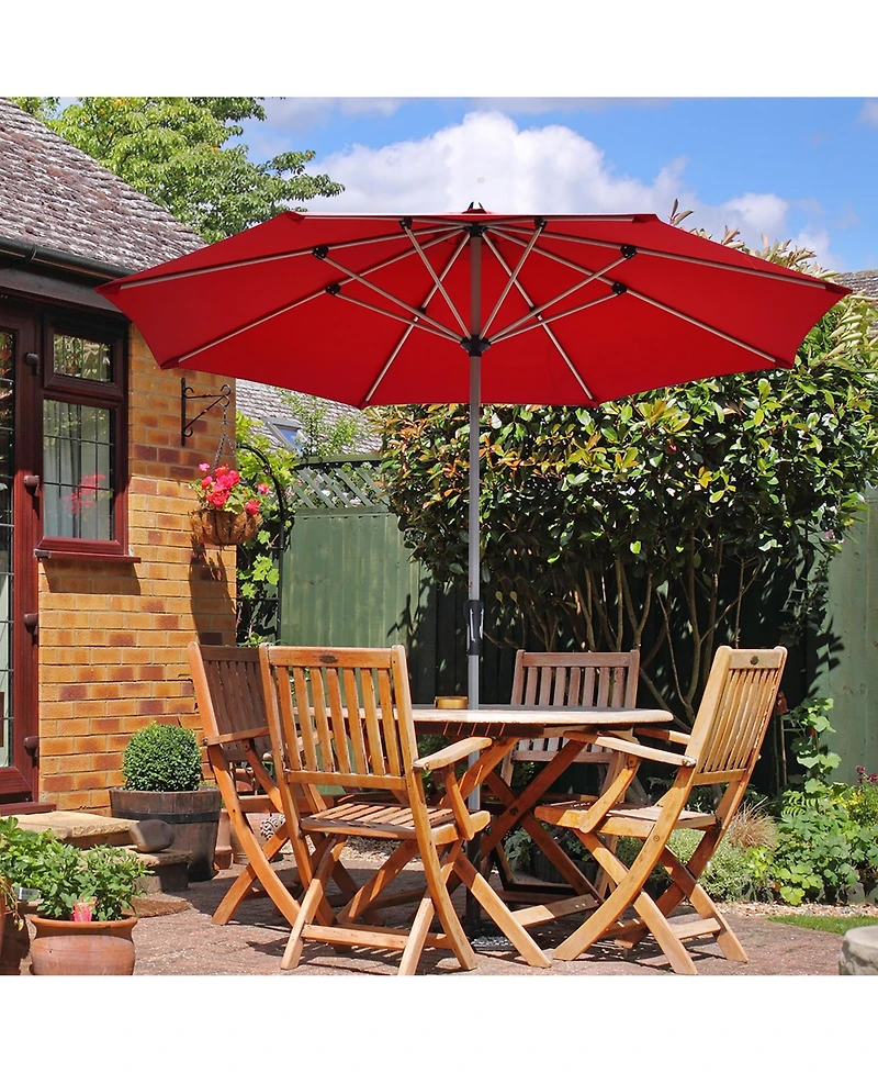 9' Patio Market Umbrella Table Aluminum Crank