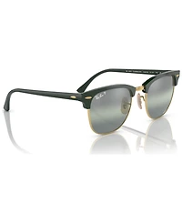 Ray-Ban Unisex Polarized Sunglasses, Clubmaster Chromance