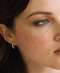 brook & york Crystal 14K Gold-Plated Vermeil Cecile Hoops