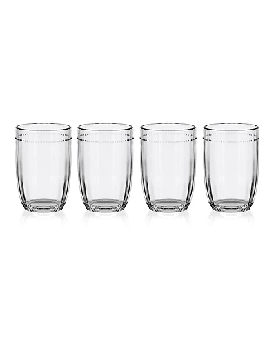 Fitz and Floyd Beaded 12-oz Highballs 4-Piece Set