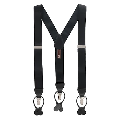 Trafalgar Men's Classic Solid Color 38mm Convertible Suspenders