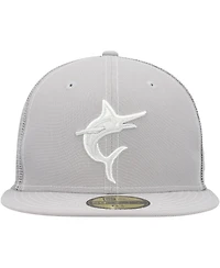 Men's New Era Gray Miami Marlins 2023 On-Field Batting Practice 59FIFTY Fitted Hat