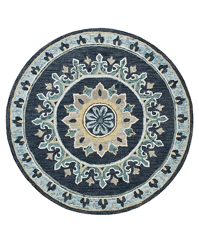 Lr Home Valentin Vlnta-569 7' x 7' Round Area Rug