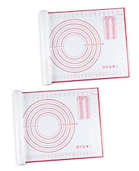Cheer Collection 2 Pack Dough Pastry Baking Mat, 16" x 24"