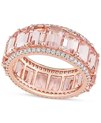 Morganite (8-3/4 ct. t.w.) & Diamond (5/8 Eternity Band 14k Rose Gold