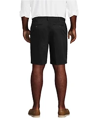Lands' End Big & Tall No Iron 9" Comfort Waist Plain Front Chino Short
