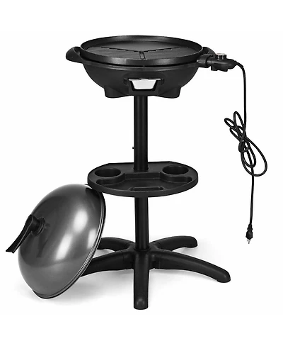 Costway Electric Bbq Grill 1350W Non-stick 4 Temperature Setting Outdoor