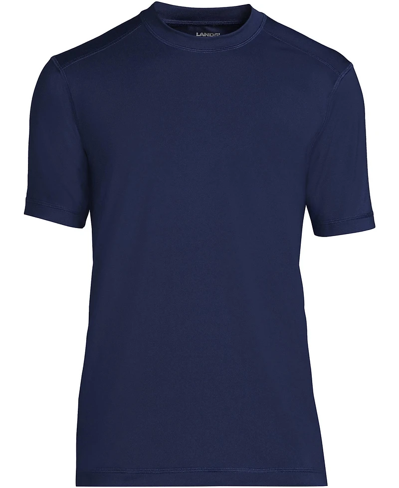 Lands' End Men's SunShade Upf 50 Short Sleeve Swim Tee Cooling Rash Guard