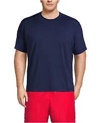 Lands' End Big & Tall SunShade Upf 50 Short Sleeve Swim Tee Cooling Rash Guard