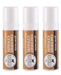 Dionis Coconut Cream Lip Balm Set, 3 Piece