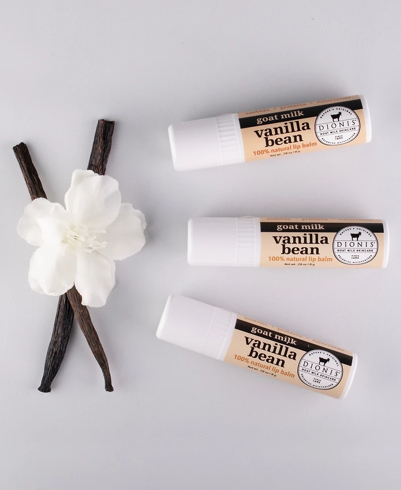 Dionis Vanilla Goat Milk Lip Balm Set, 3 Piece