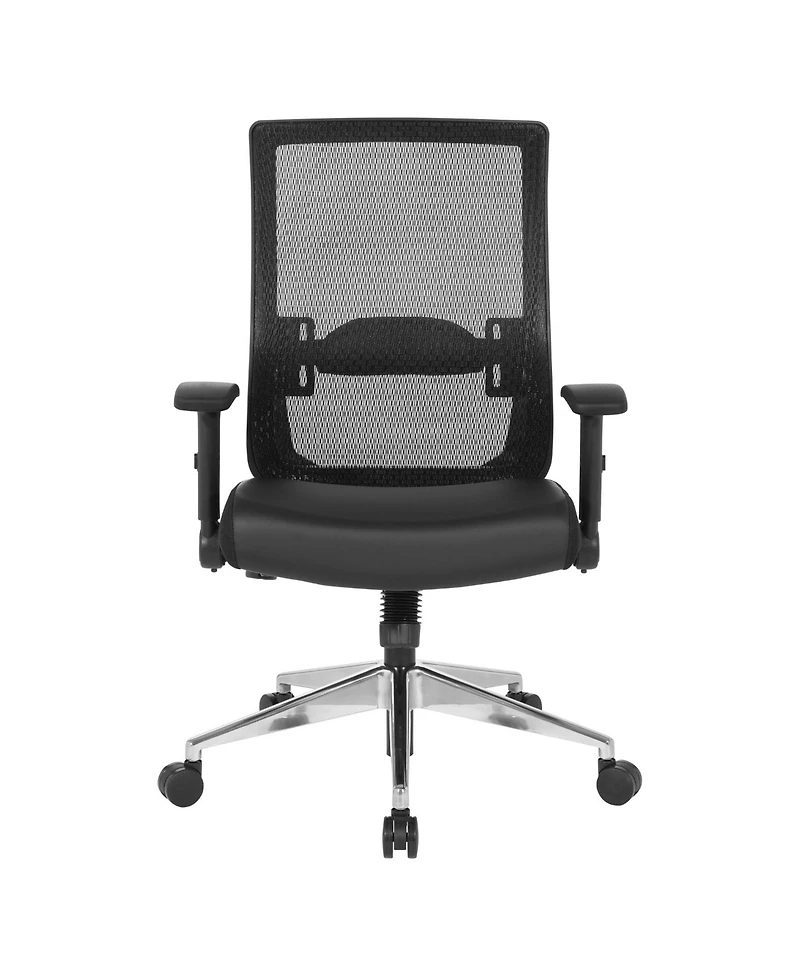 Black Matrix Back Manager's Office Chair with Bonded Leather Seat