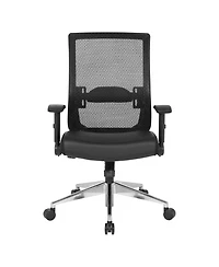 Black Matrix Back Manager's Office Chair with Bonded Leather Seat