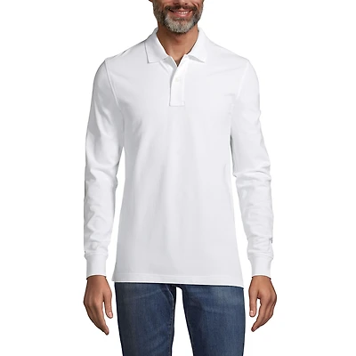 Lands' End Men's Comfort First Long Sleeve Mesh Polo