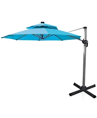 10ft Solar Led Patio Umbrella 360 degree Rotation