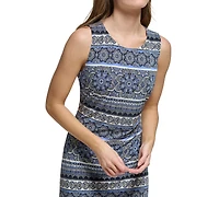 Tommy Hilfiger Women's Printed Jersey Sleeveless Dress
