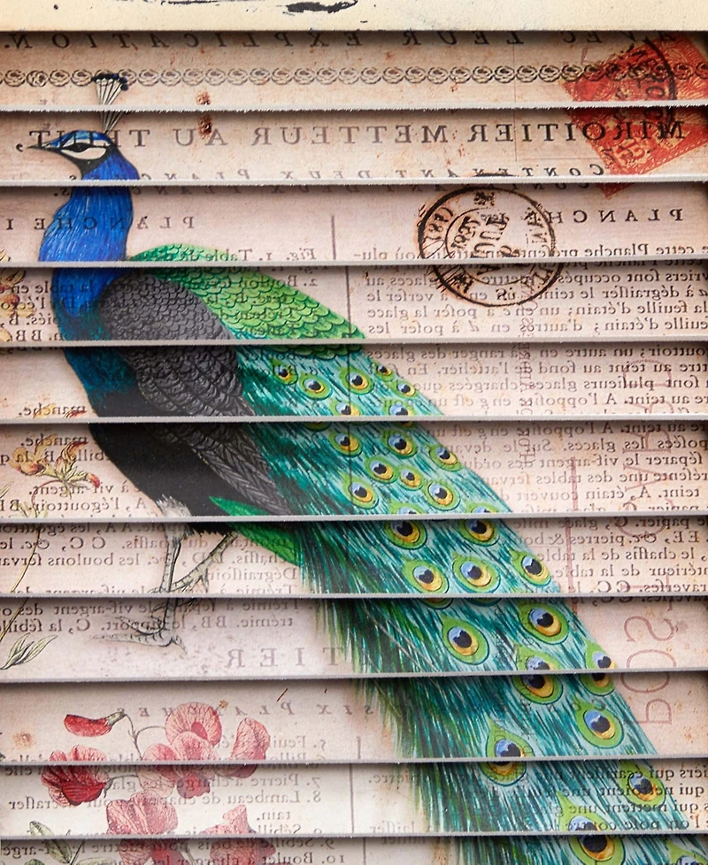 Nearly Natural Peacock Window Shutter Wall Decor