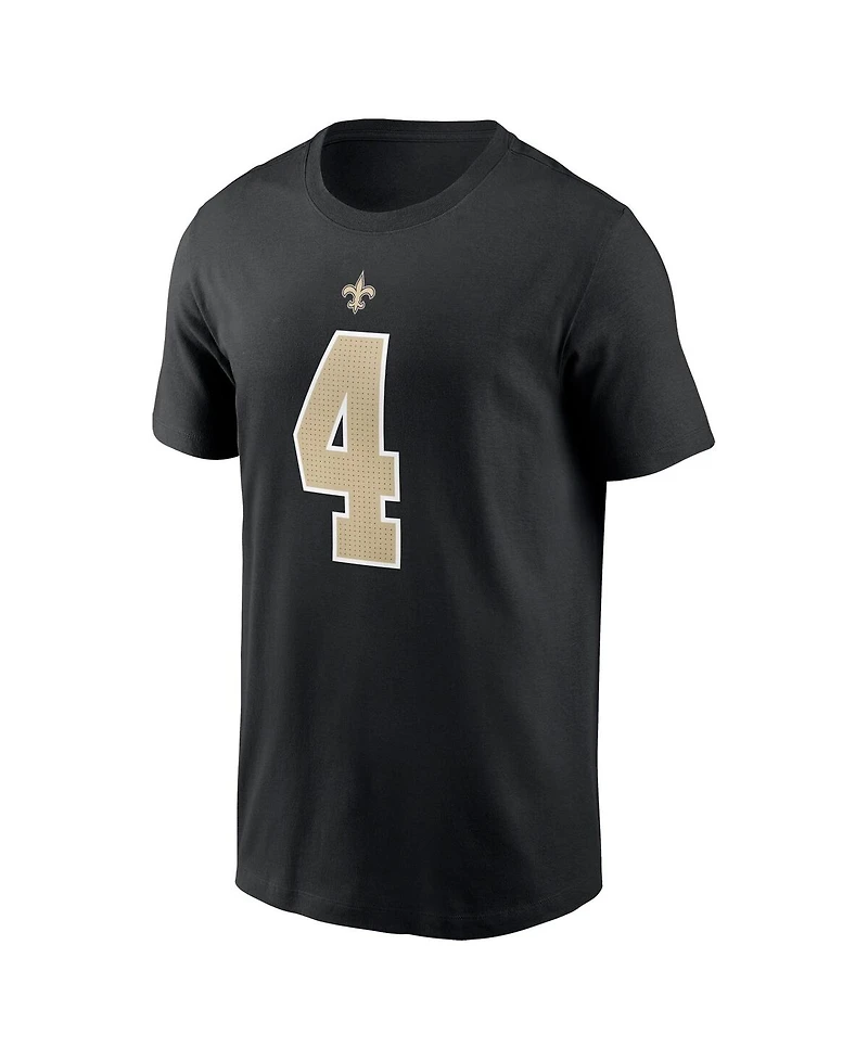 Men's Nike Derek Carr Black New Orleans Saints Player Name and Number T-shirt