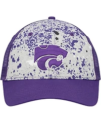 Men's Colosseum Gray, Purple Kansas State Wildcats Love Fern Trucker Snapback Hat