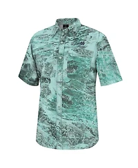 Men's Colosseum Green Notre Dame Fighting Irish Realtree Aspect Charter Full-Button Fishing Shirt