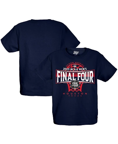 Big Boys and Girls Blue 84 Navy UConn Huskies 2023 Ncaa Men's Basketball Tournament March Madness Final Four T-shirt