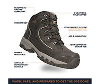 RefrigiWear Men's Frostline Hiker Boot - Waterproof, Anti-Slip, and Insulated for Extreme Cold