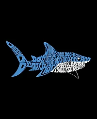 La Pop Art Men's Daddy Shark Word Long Sleeve T-shirt
