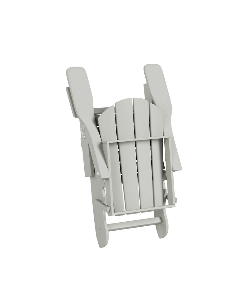 WestinTrends 12 Piece Set Outdoor Folding Adirondack Chairs with Ottoman Side Table