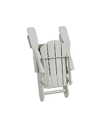 WestinTrends 12 Piece Set Outdoor Folding Adirondack Chairs with Ottoman Side Table