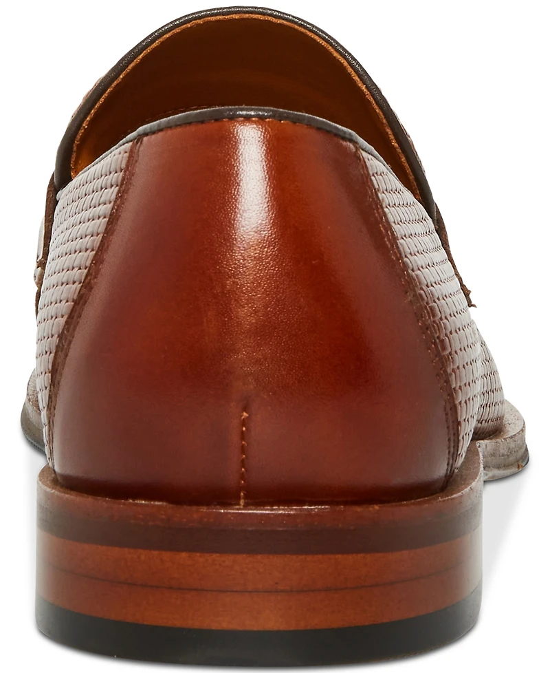 Steve Madden Men's Tarin Woven Vamp Penny Loafer