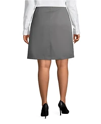 Lands' End Plus School Uniform Blend Chino Skort Top of Knee