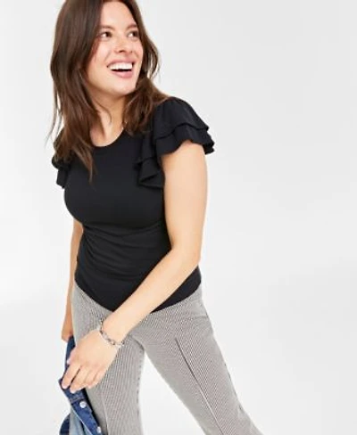 On 34th Flutter Sleeve Top Created For Macys Xxs 4x