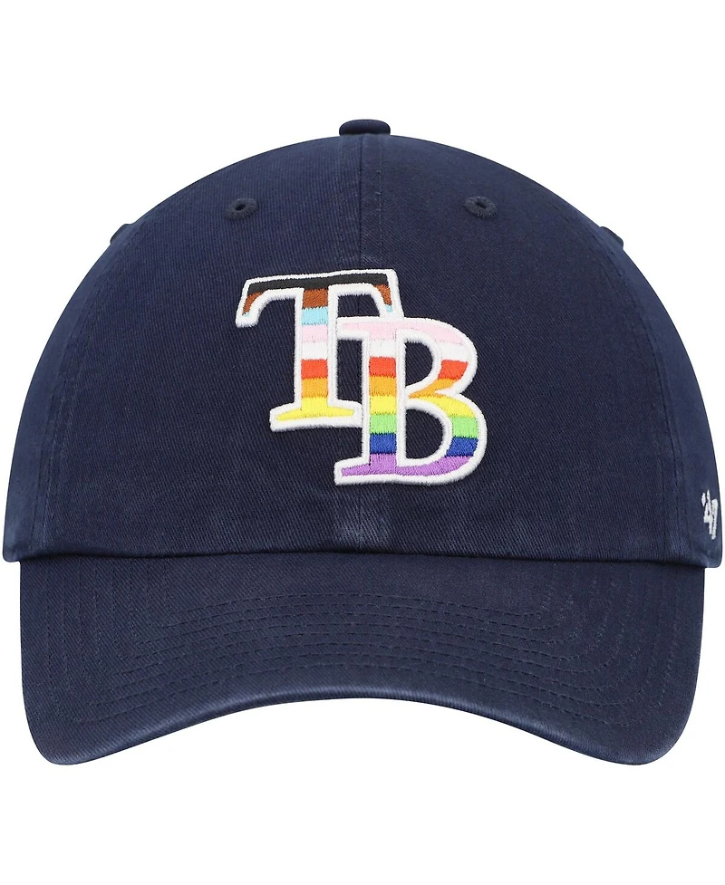 Men's '47 Brand Navy Tampa Bay Rays Team Pride Clean Up Adjustable Hat