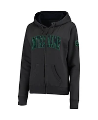 Women's Colosseum Notre Dame Fighting Irish Arched Name Full-Zip Hoodie