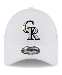 Men's New Era White Colorado Rockies League Ii 9FORTY Adjustable Hat