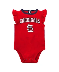 Infant Boys and Girls Red, Heather Gray St. Louis Cardinals Little Fan Two-Pack Bodysuit Set