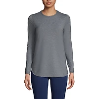 Lands' End Petite Moisture Wicking Upf Sun Long Sleeve Curved Hem Tunic Top