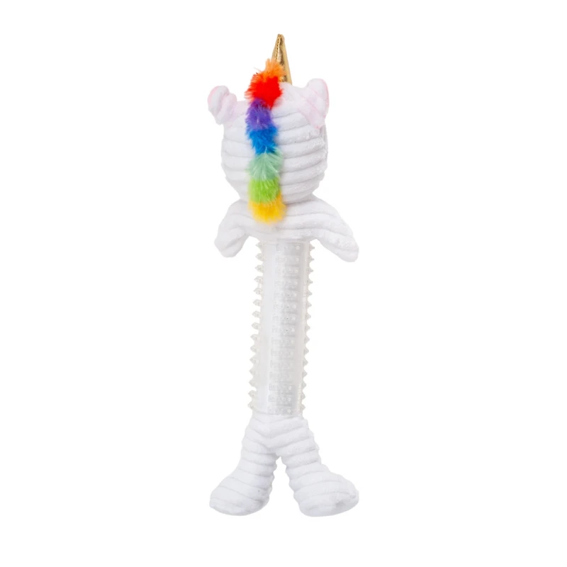 Innovative Plush and Thermoplastic Rubber Unicorn Corduroy Dog Toy