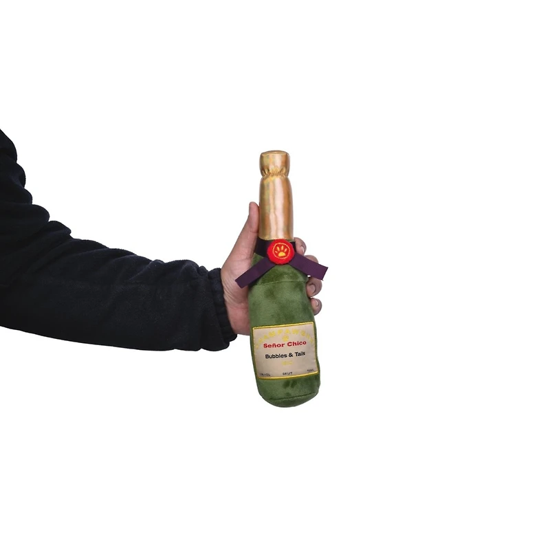 Champawgne-Cheers Plush Dog Toy Gift Set – with Squeaker & Crinkle Paper for Fun Play, Durable for Chewing, Perfect for Playtime and Cuddles