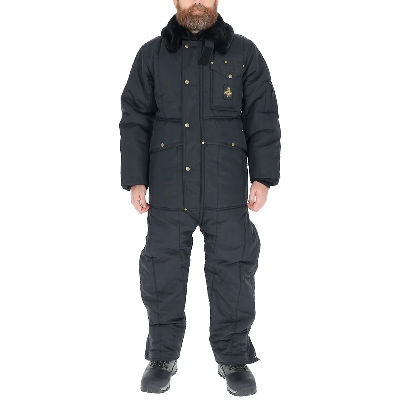 RefrigiWear Men's Iron-Tuff Insulated Coveralls with Hood - Heavy-Duty Cold Weather Gear for Extreme Conditions