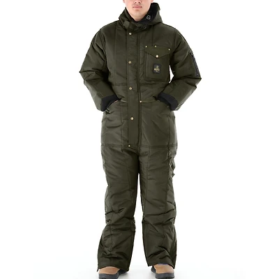 RefrigiWear Men's Iron-Tuff Insulated Coveralls with Hood - Heavy-Duty Cold Weather Gear for Extreme Conditions