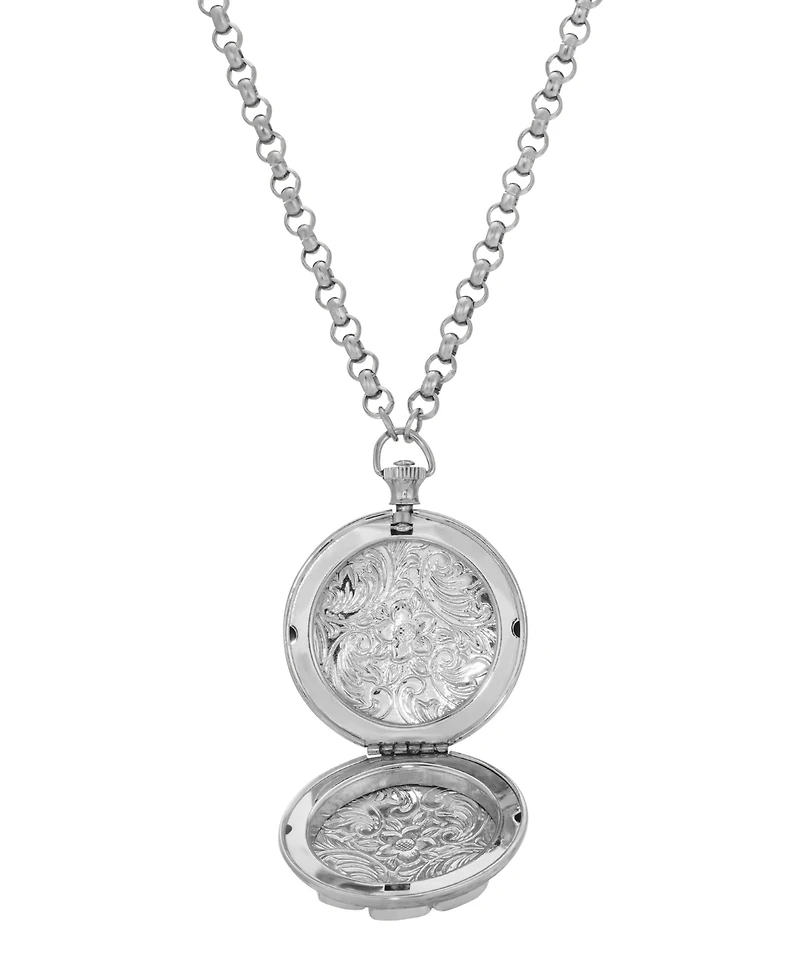 2028 Crystal Blue Locket Necklace
