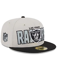 Men's New Era Stone, Black Las Vegas Raiders 2023 Nfl Draft On Stage 59FIFTY Fitted Hat