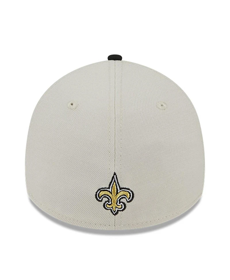 Men's New Era Stone, Black Orleans Saints 2023 Nfl Draft 39THIRTY Flex Hat