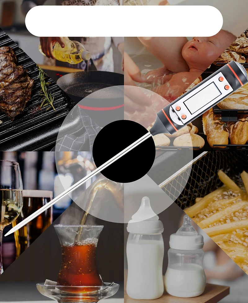 Cheer Collection 3 Pack Instant Read Digital Food Thermometer