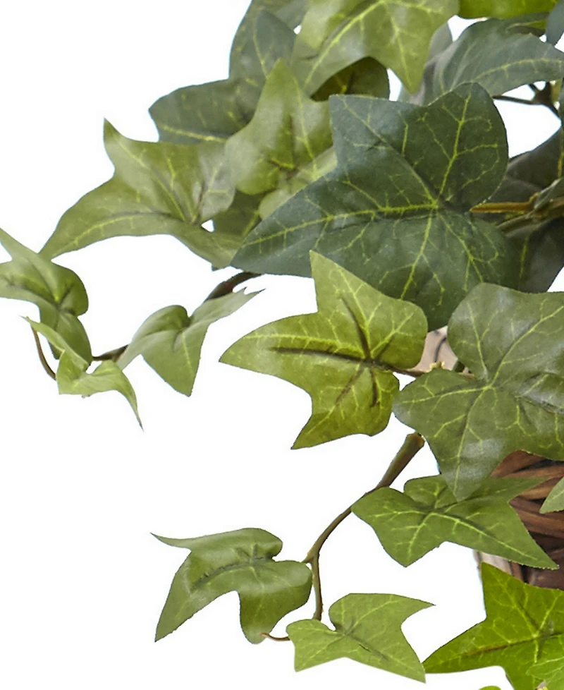 Nearly Natural Puff Ivy w/ Ledge Basket